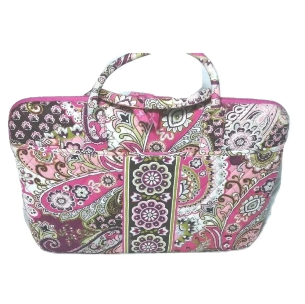 VERA BRADLEY Laptop Portfolio Hard Case In Very Berry Paisley Retired